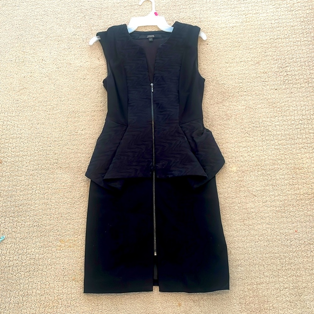 Guess Los Angeles Black Mock Two Piece Pencil Dress 4